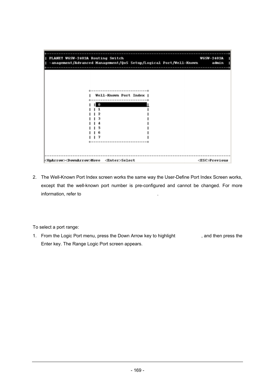 3 range port | Planet Technology Planet Intelligent Gigabit Ethernet Stackable/Routing Switch WGSW-2402A User Manual | Page 177 / 285