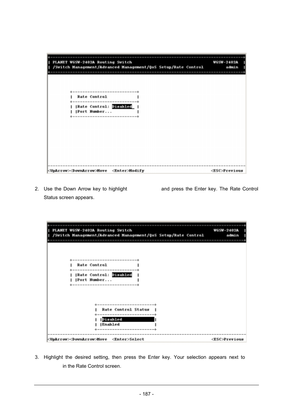 Planet Technology Planet Intelligent Gigabit Ethernet Stackable/Routing Switch WGSW-2402A User Manual | Page 195 / 285