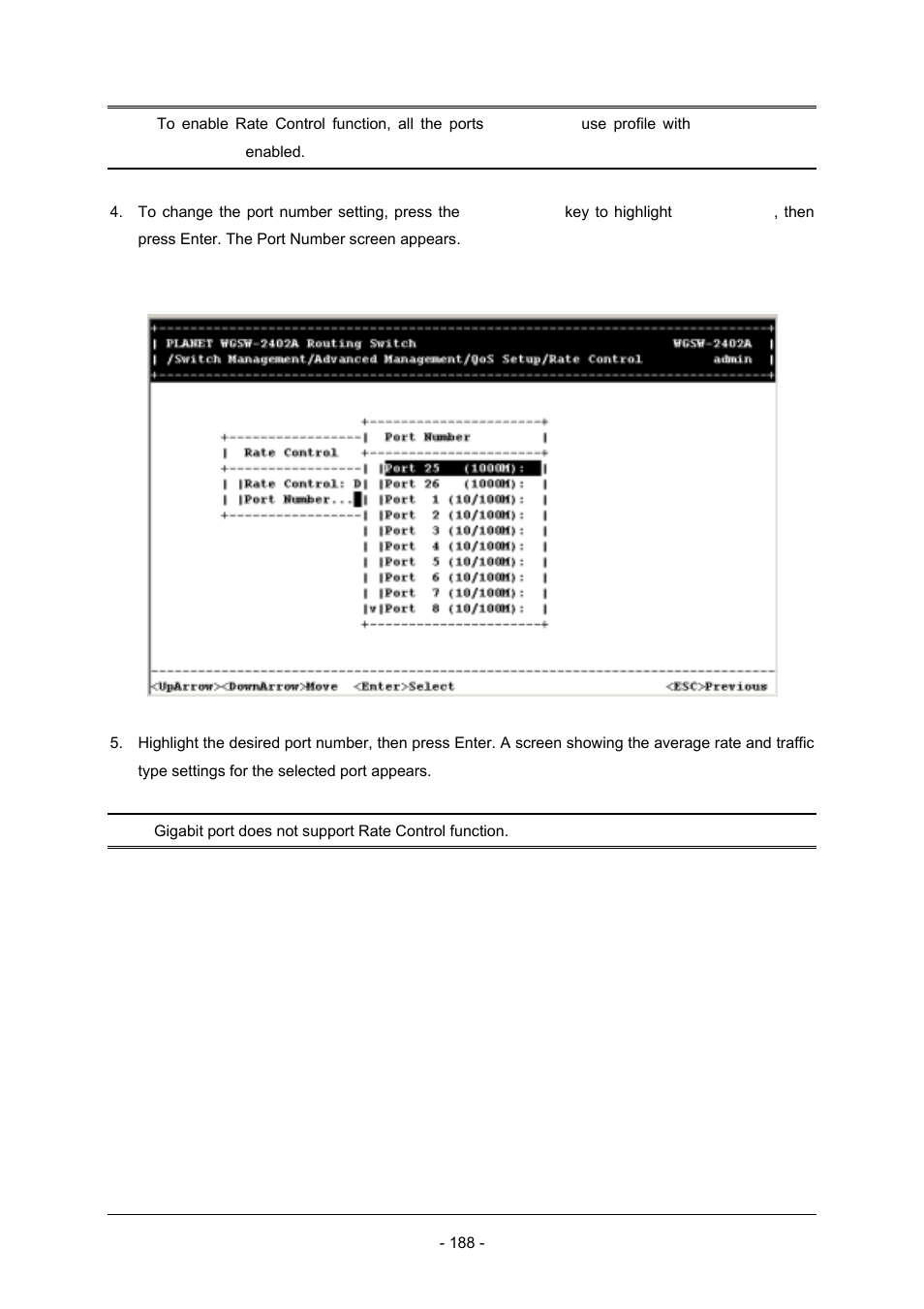 Planet Technology Planet Intelligent Gigabit Ethernet Stackable/Routing Switch WGSW-2402A User Manual | Page 196 / 285