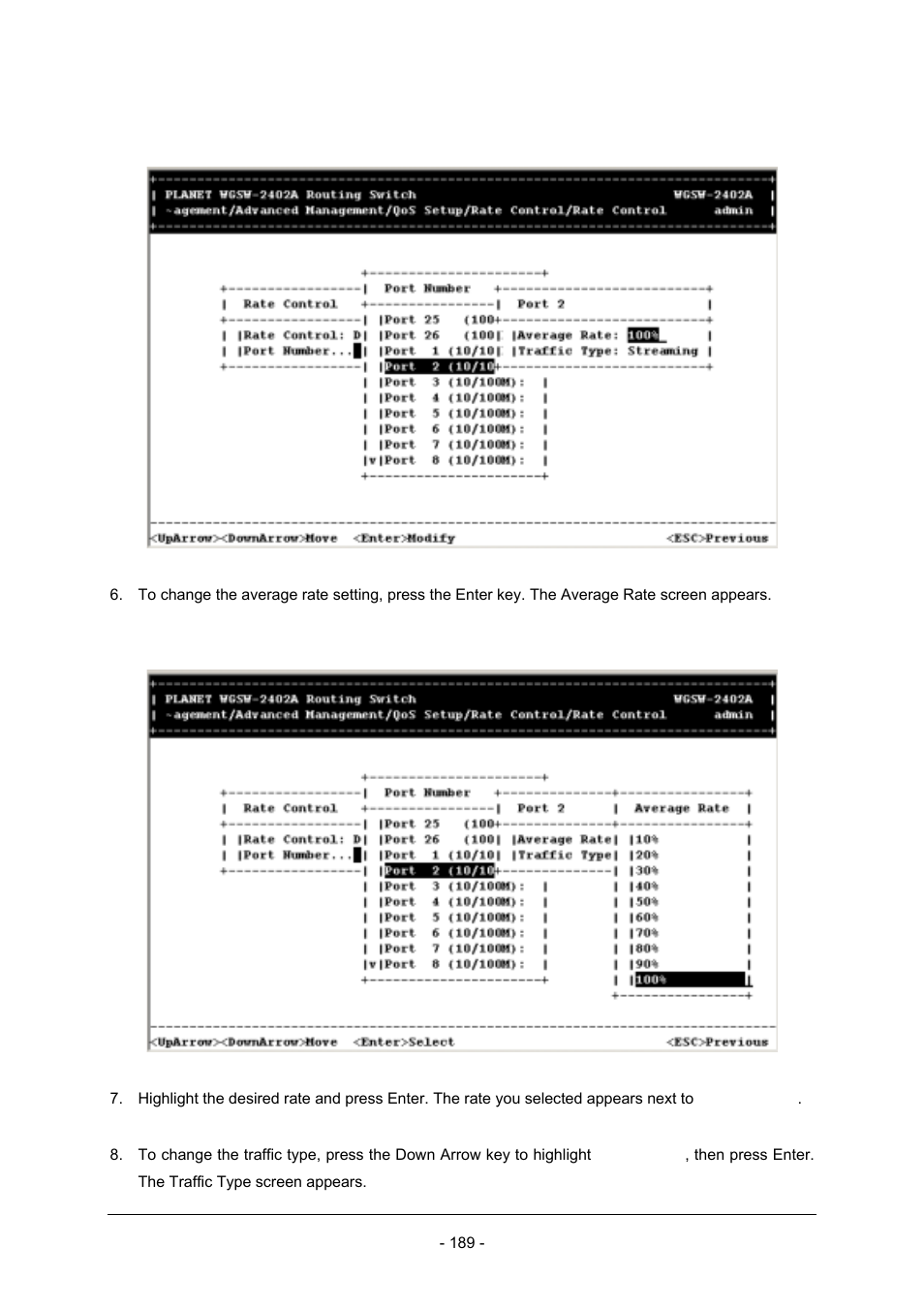 Planet Technology Planet Intelligent Gigabit Ethernet Stackable/Routing Switch WGSW-2402A User Manual | Page 197 / 285