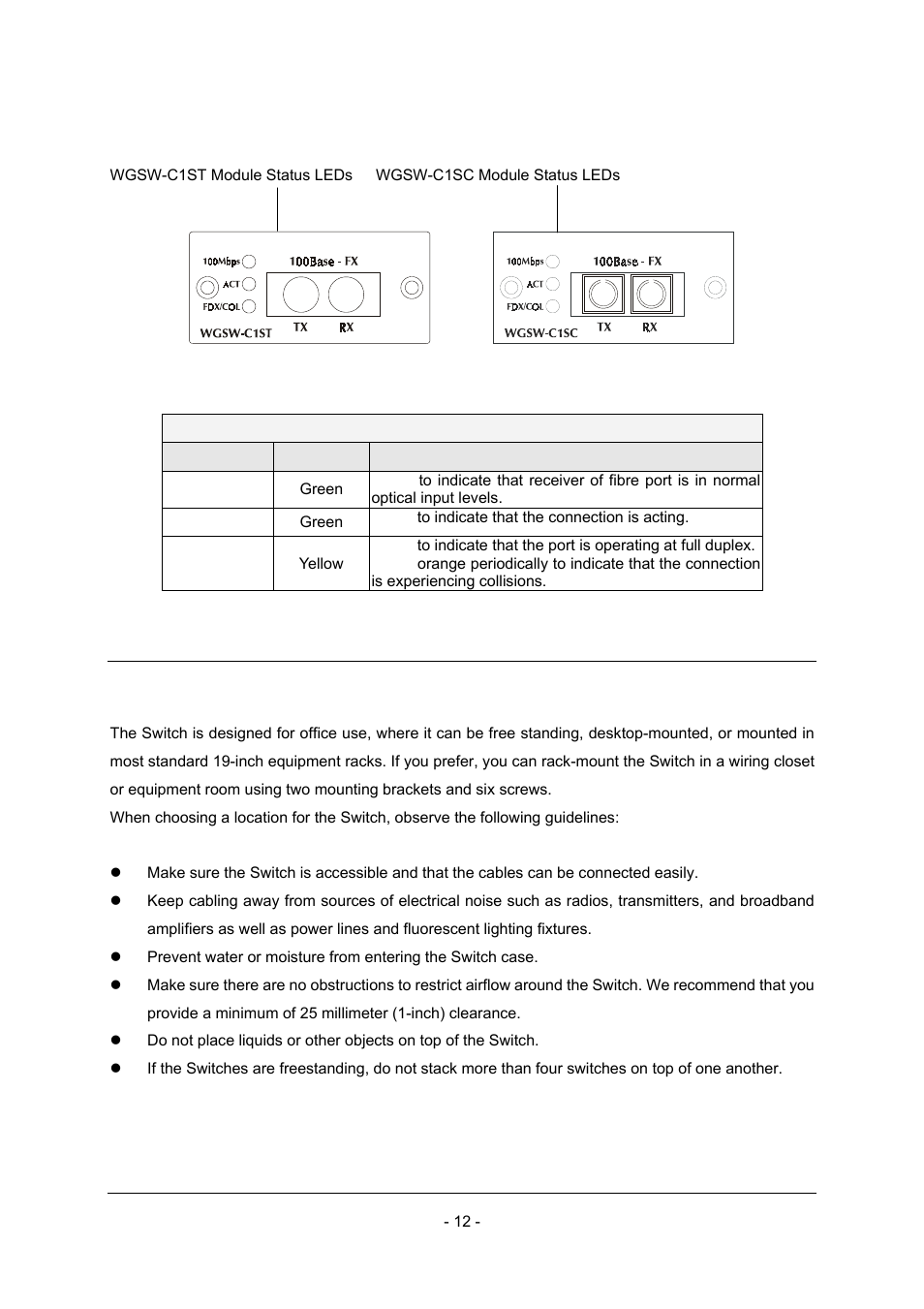 4 installing the switch | Planet Technology Planet Intelligent Gigabit Ethernet Stackable/Routing Switch WGSW-2402A User Manual | Page 20 / 285