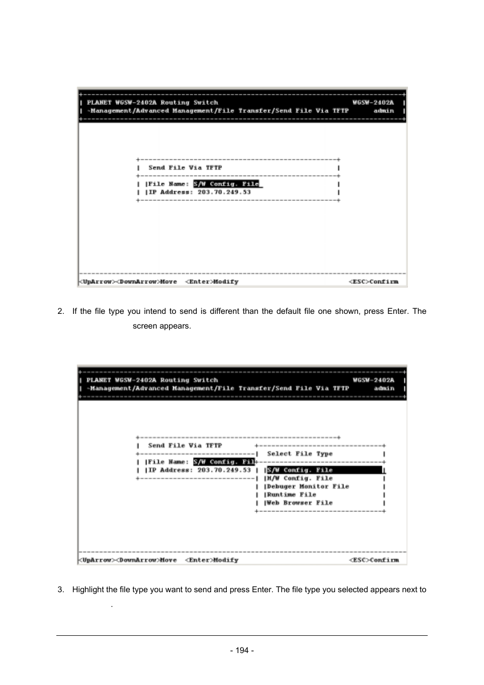 Planet Technology Planet Intelligent Gigabit Ethernet Stackable/Routing Switch WGSW-2402A User Manual | Page 202 / 285