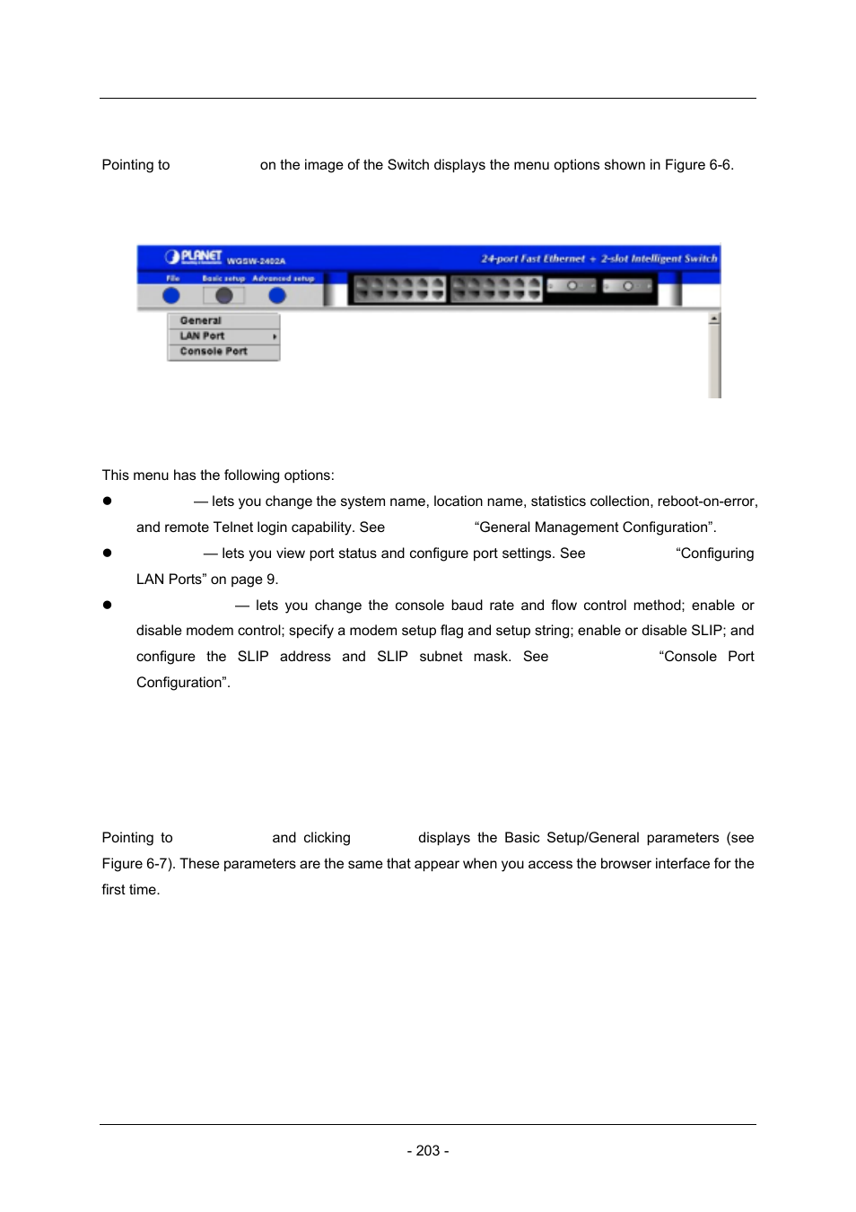 4 performing basic setup activities, 1 general management configuration | Planet Technology Planet Intelligent Gigabit Ethernet Stackable/Routing Switch WGSW-2402A User Manual | Page 211 / 285