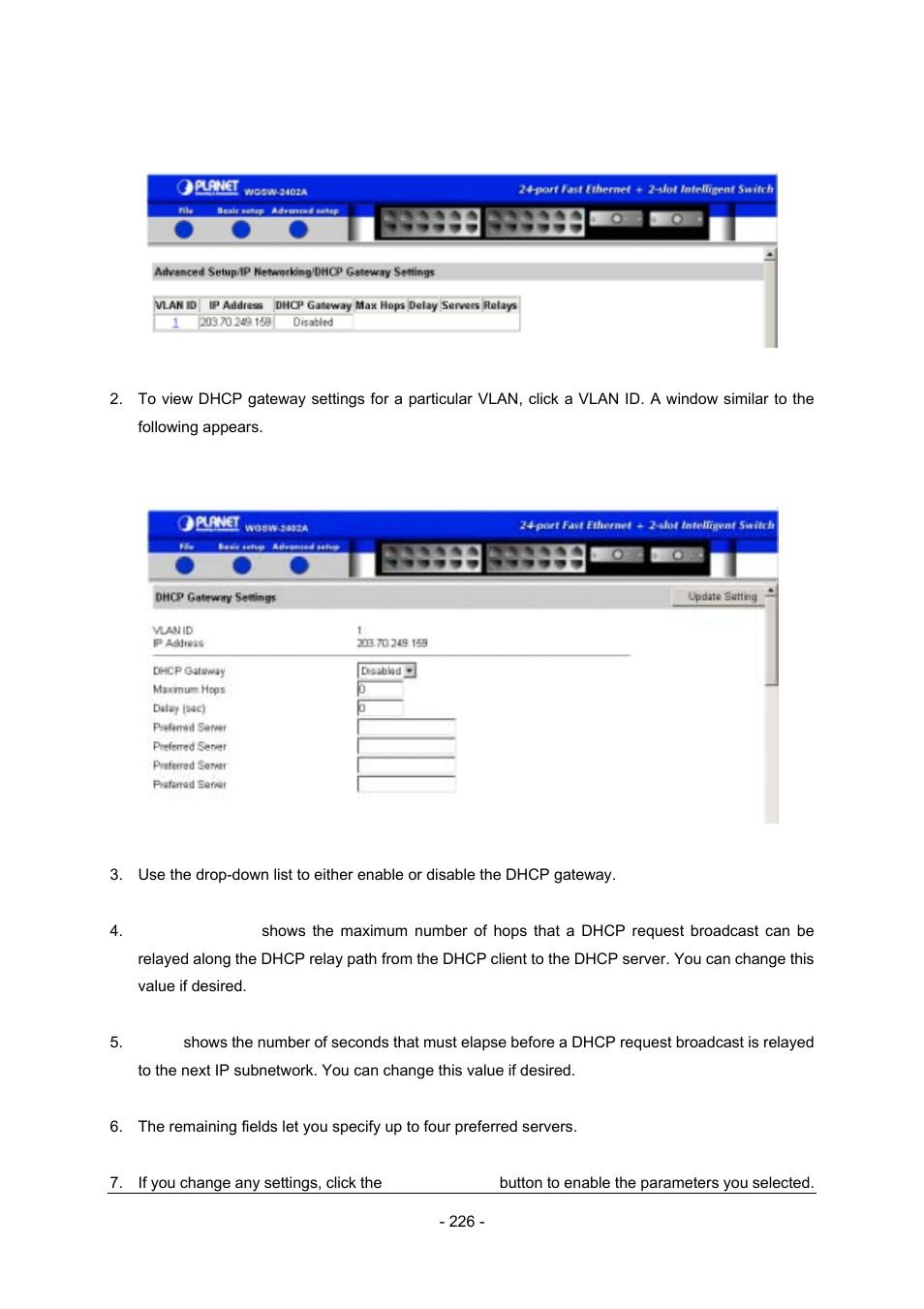 Planet Technology Planet Intelligent Gigabit Ethernet Stackable/Routing Switch WGSW-2402A User Manual | Page 234 / 285