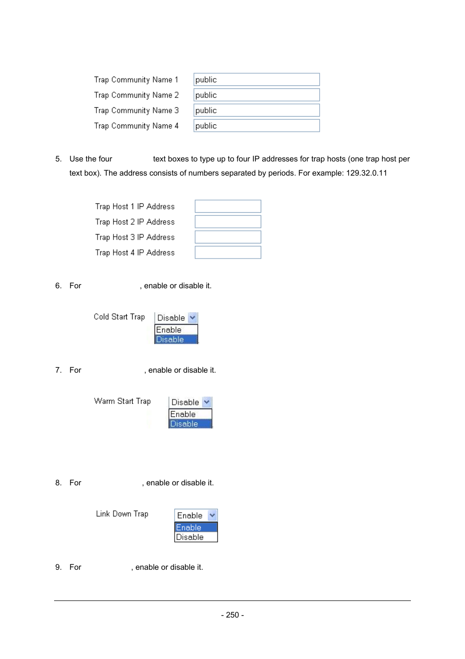 Planet Technology Planet Intelligent Gigabit Ethernet Stackable/Routing Switch WGSW-2402A User Manual | Page 258 / 285