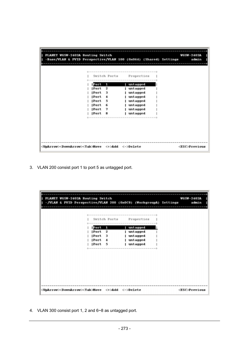 Planet Technology Planet Intelligent Gigabit Ethernet Stackable/Routing Switch WGSW-2402A User Manual | Page 281 / 285