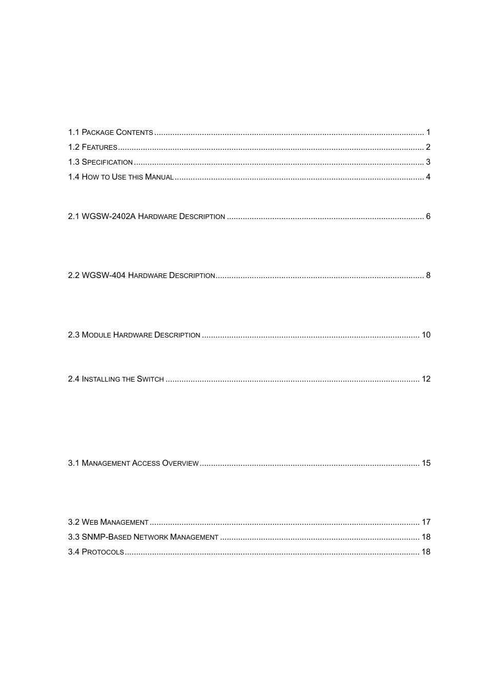 Planet Technology Planet Intelligent Gigabit Ethernet Stackable/Routing Switch WGSW-2402A User Manual | Page 3 / 285
