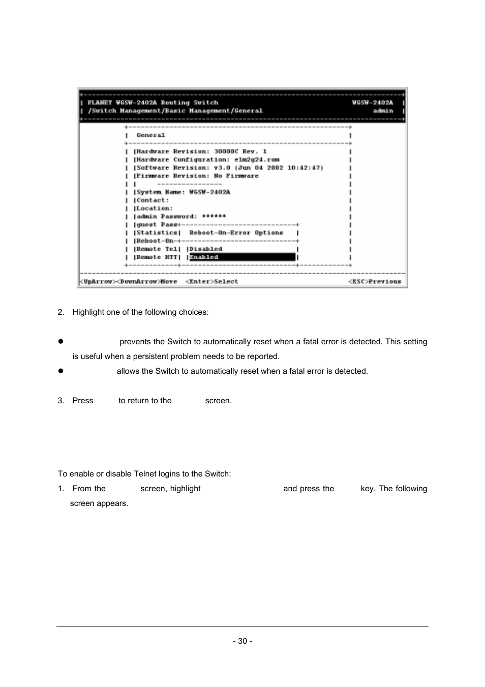 7 telnet logins | Planet Technology Planet Intelligent Gigabit Ethernet Stackable/Routing Switch WGSW-2402A User Manual | Page 38 / 285