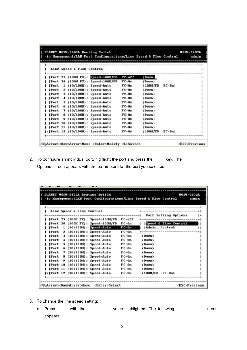 Planet Technology Planet Intelligent Gigabit Ethernet Stackable/Routing Switch WGSW-2402A User Manual | Page 42 / 285