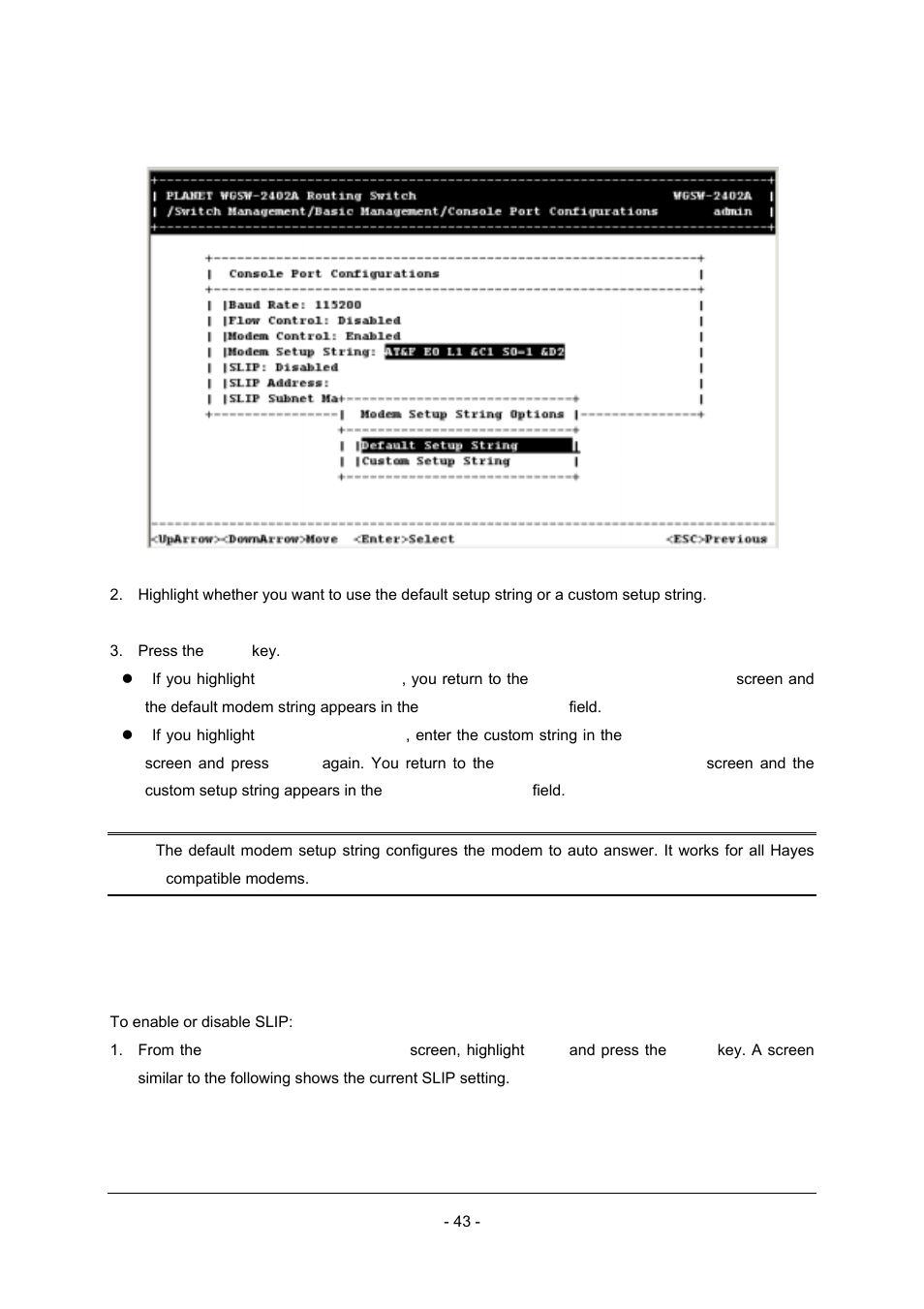 5 enabling or disabling slip | Planet Technology Planet Intelligent Gigabit Ethernet Stackable/Routing Switch WGSW-2402A User Manual | Page 51 / 285