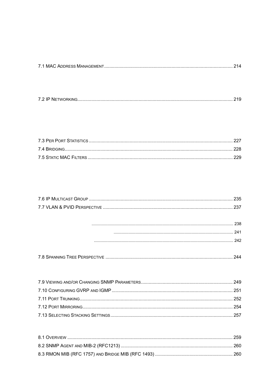 Planet Technology Planet Intelligent Gigabit Ethernet Stackable/Routing Switch WGSW-2402A User Manual | Page 7 / 285