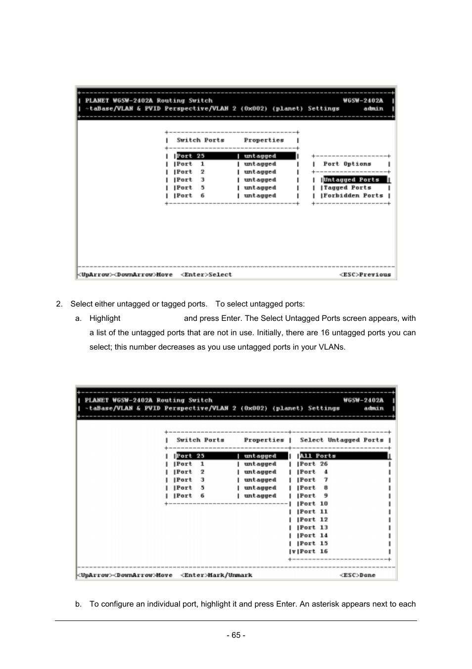 Planet Technology Planet Intelligent Gigabit Ethernet Stackable/Routing Switch WGSW-2402A User Manual | Page 73 / 285