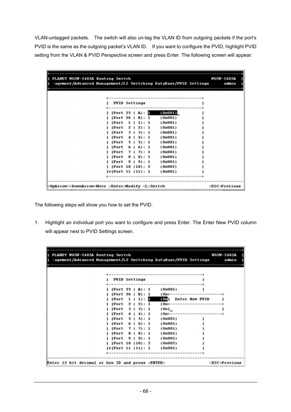 Planet Technology Planet Intelligent Gigabit Ethernet Stackable/Routing Switch WGSW-2402A User Manual | Page 76 / 285