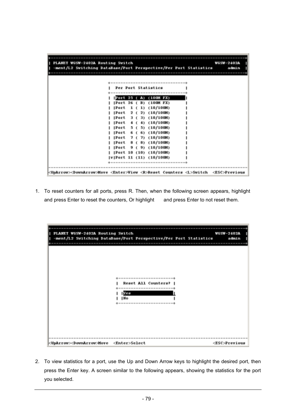 Planet Technology Planet Intelligent Gigabit Ethernet Stackable/Routing Switch WGSW-2402A User Manual | Page 87 / 285