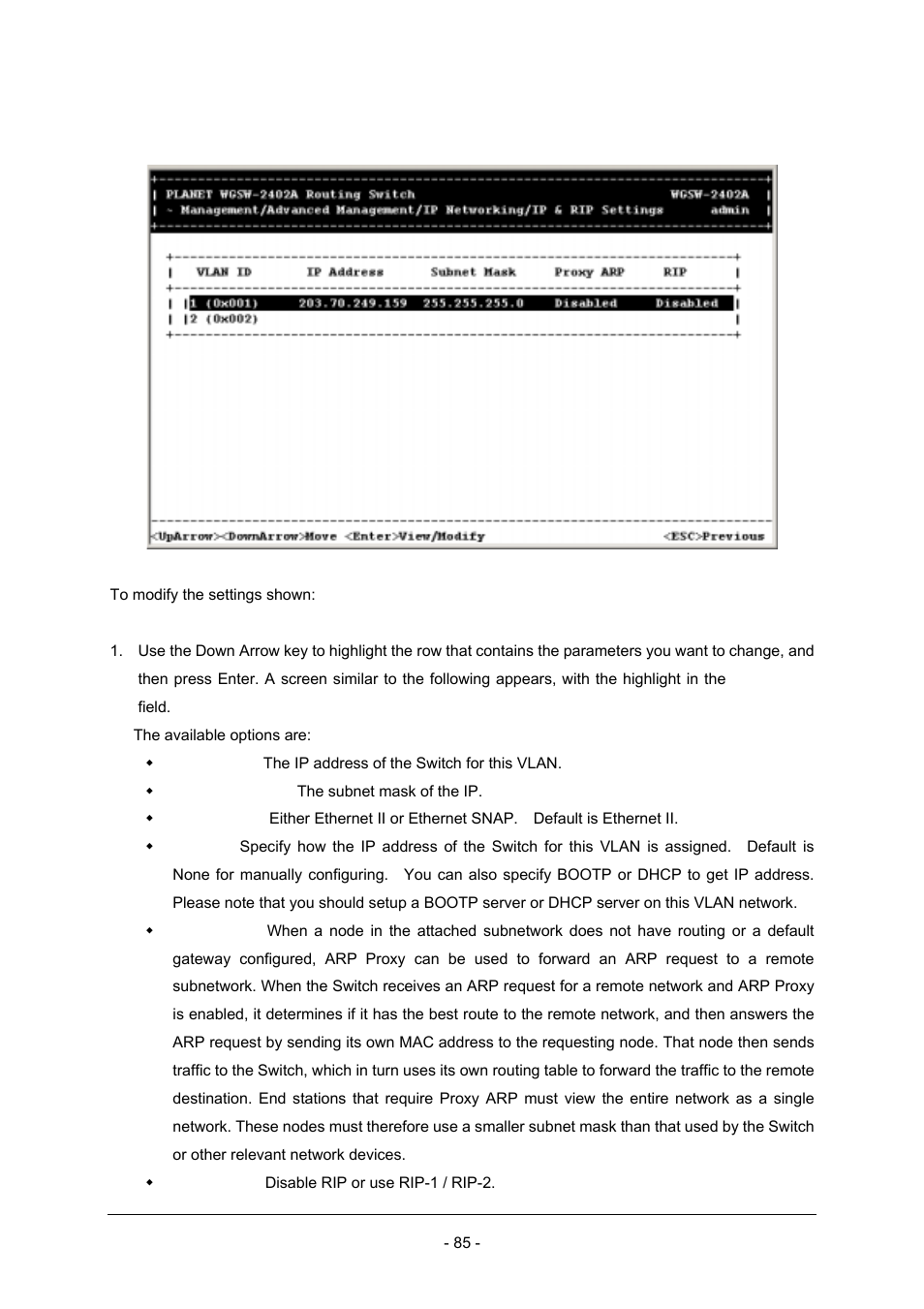 Planet Technology Planet Intelligent Gigabit Ethernet Stackable/Routing Switch WGSW-2402A User Manual | Page 93 / 285