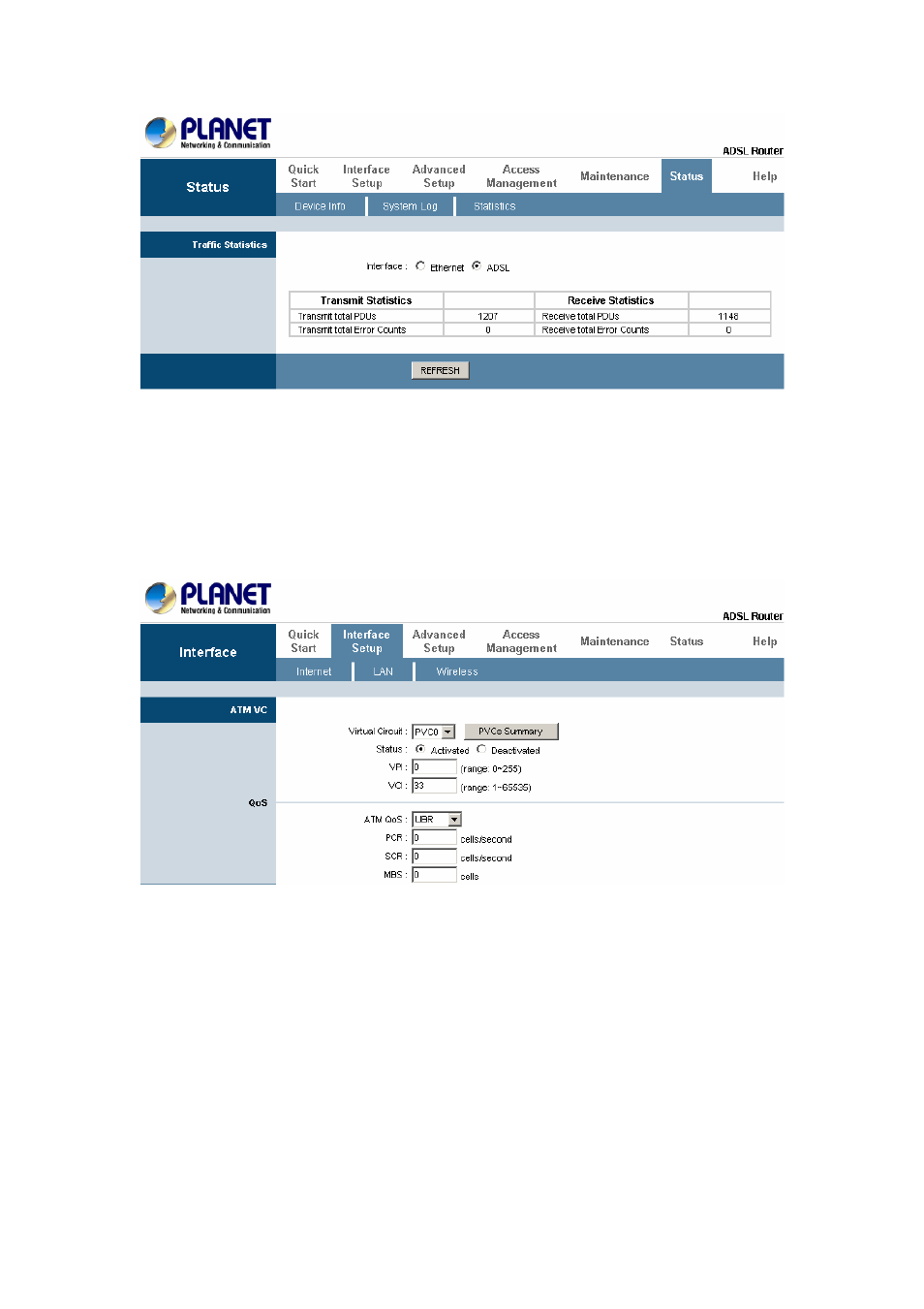 3 vc configuration, 1 wan configuration | Planet Technology ADSL 2/2+ Router ADE-3410 User Manual | Page 34 / 55