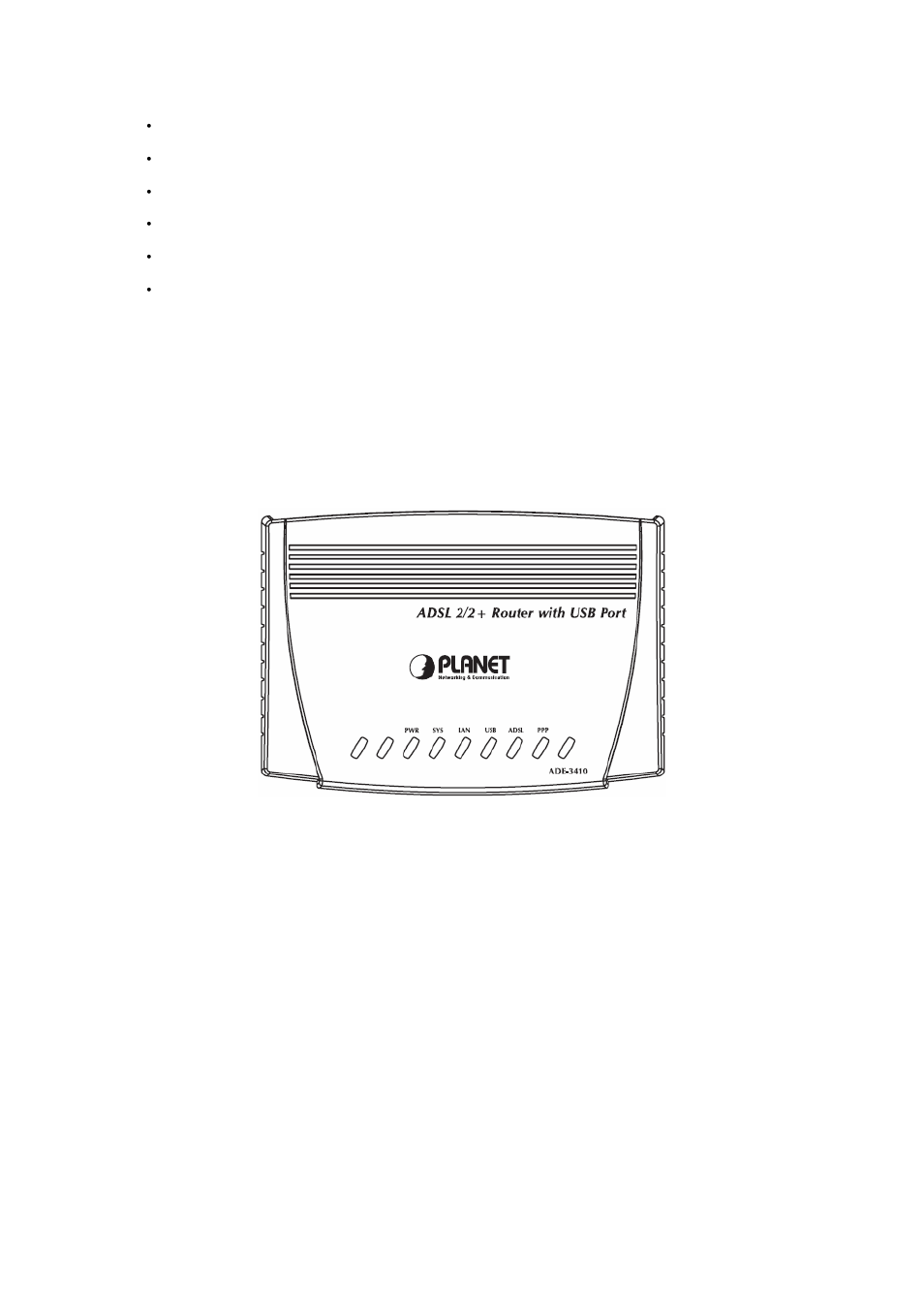 3 physical details | Planet Technology ADSL 2/2+ Router ADE-3410 User Manual | Page 9 / 55
