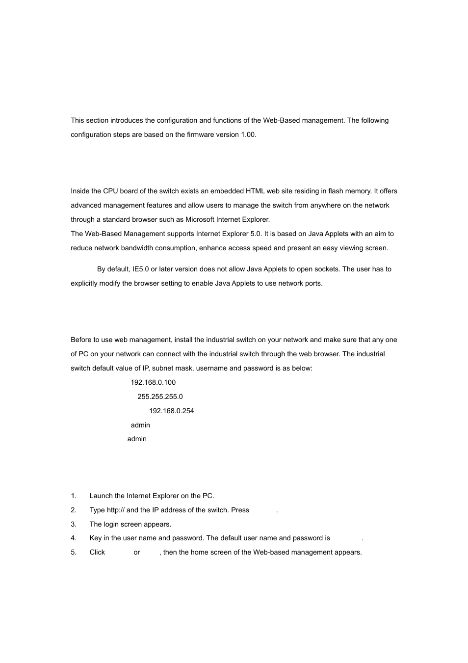 Web management, 1 about web-based management, 2 preparing for web management | 3 system login | Planet Technology ISW-800M User Manual | Page 21 / 57