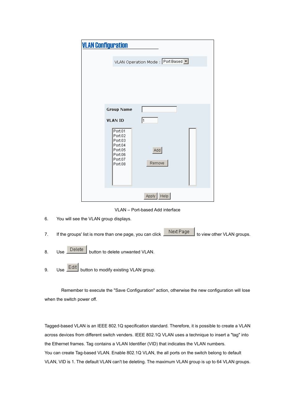 2 802.1q vlan | Planet Technology ISW-800M User Manual | Page 29 / 57