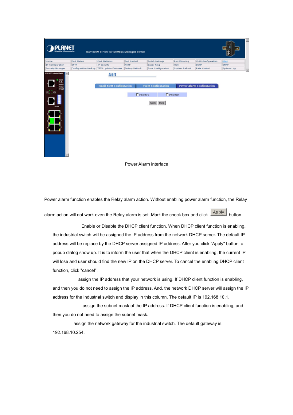 12 ip configuration | Planet Technology ISW-800M User Manual | Page 35 / 57