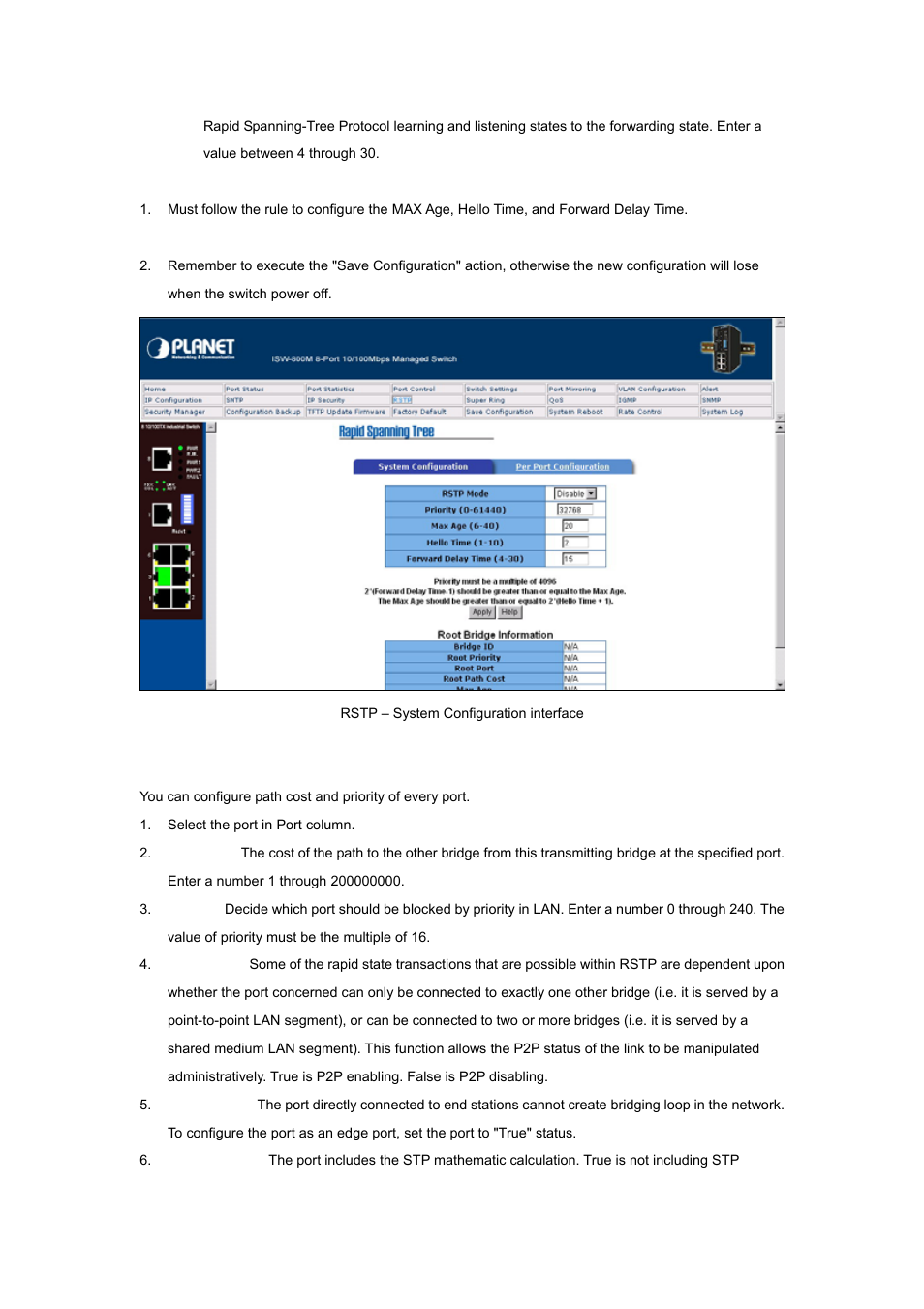 2 per port configuration | Planet Technology ISW-800M User Manual | Page 40 / 57