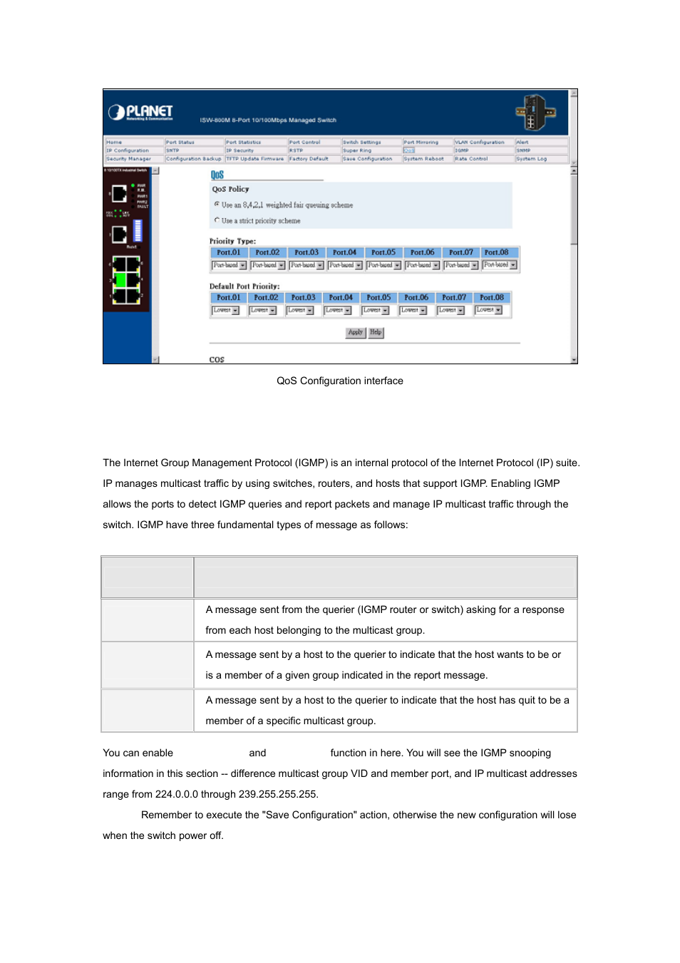 18 igmp | Planet Technology ISW-800M User Manual | Page 44 / 57