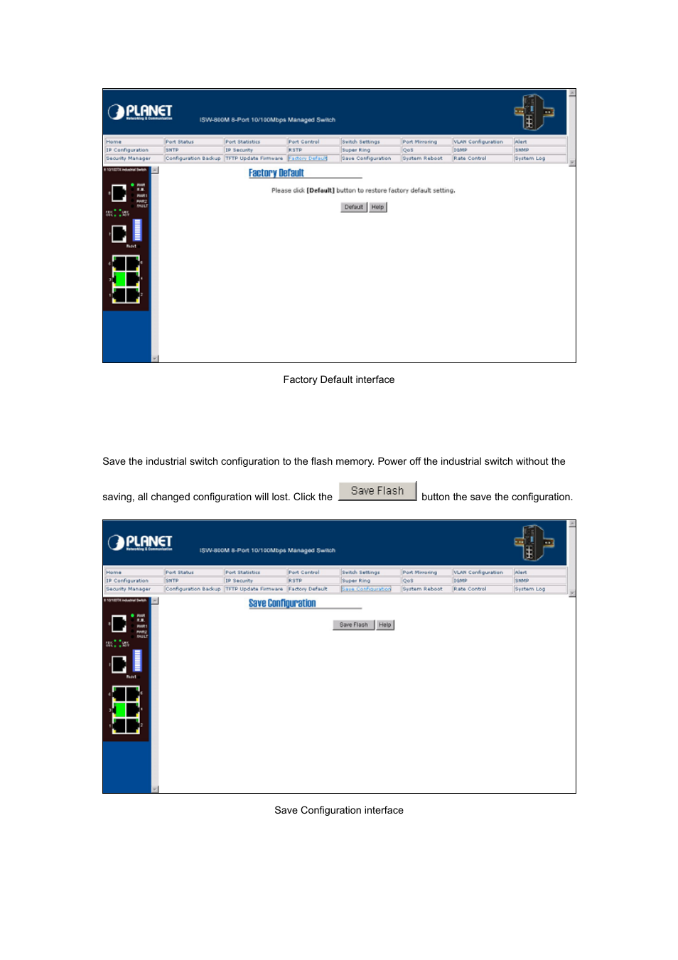 23 save configuration | Planet Technology ISW-800M User Manual | Page 50 / 57