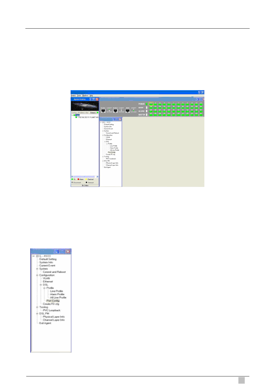 2 active function management windows, 1 function list window | Planet Technology IP DSLAM IDL-4801 User Manual | Page 55 / 707