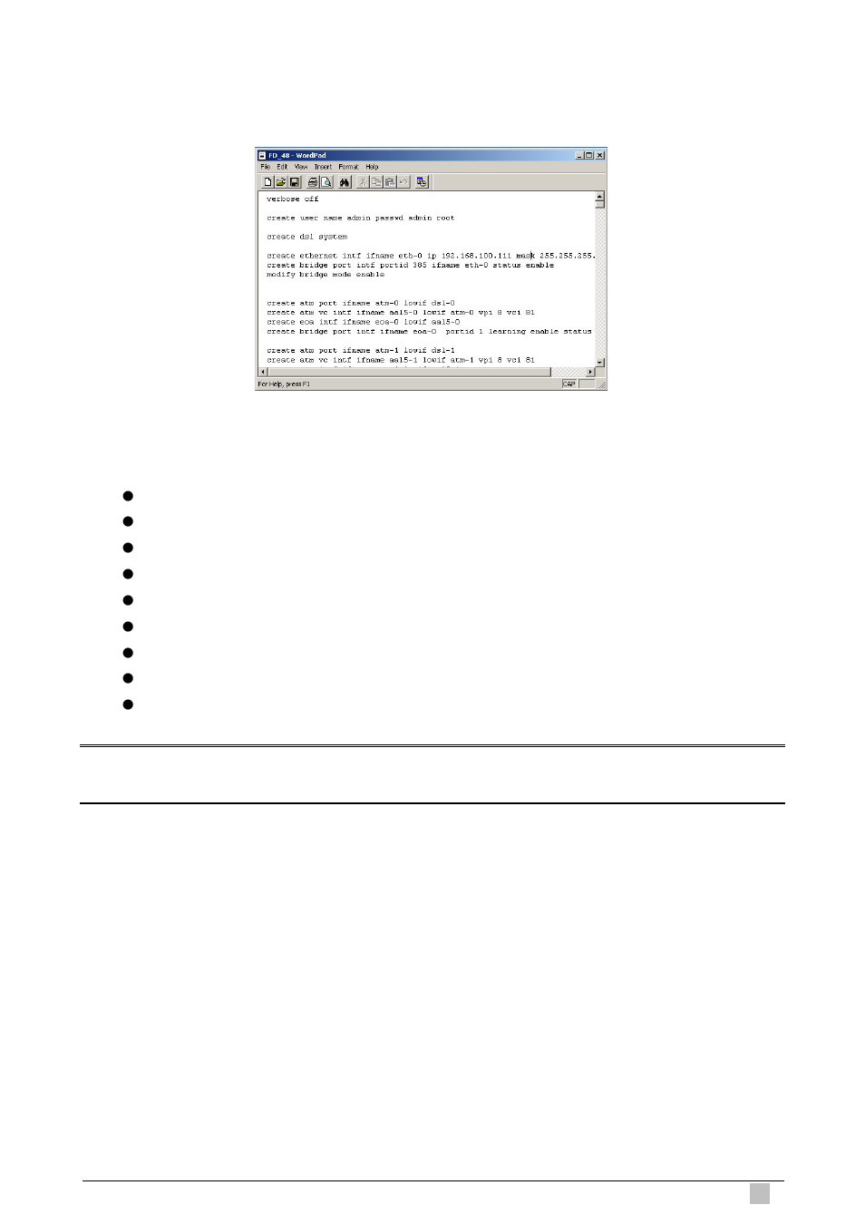 1 contents of fd.cfg | Planet Technology IP DSLAM IDL-4801 User Manual | Page 73 / 707