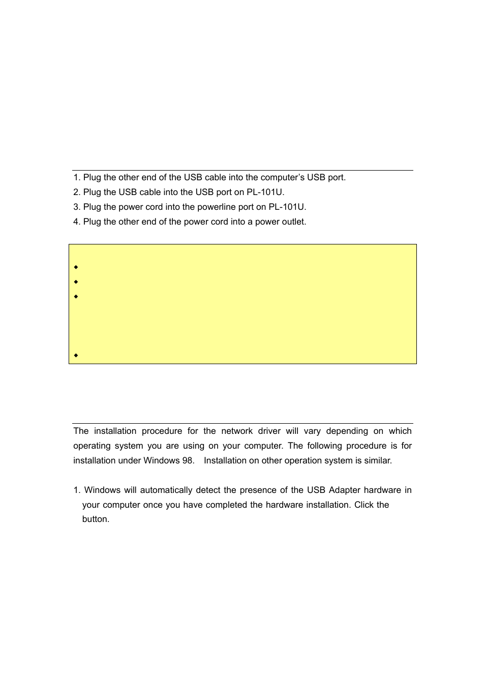 1 connecting usb to powerline network adapter, Usb to powerline network adapter installation | Planet Technology PL-101E User Manual | Page 13 / 24