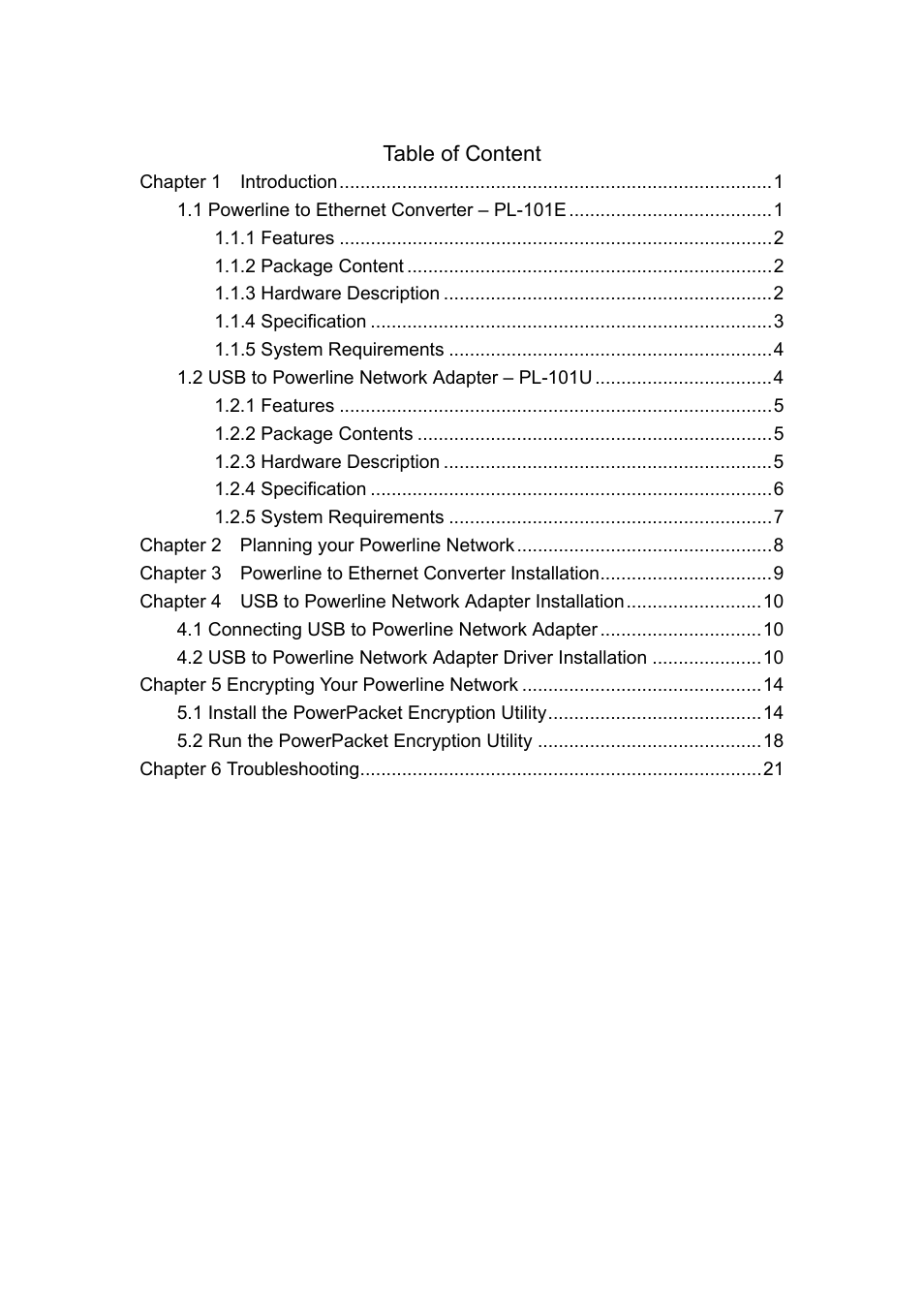 Planet Technology PL-101E User Manual | Page 3 / 24