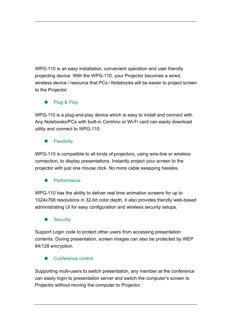 Overview | Planet Technology WPG-110 User Manual | Page 5 / 36
