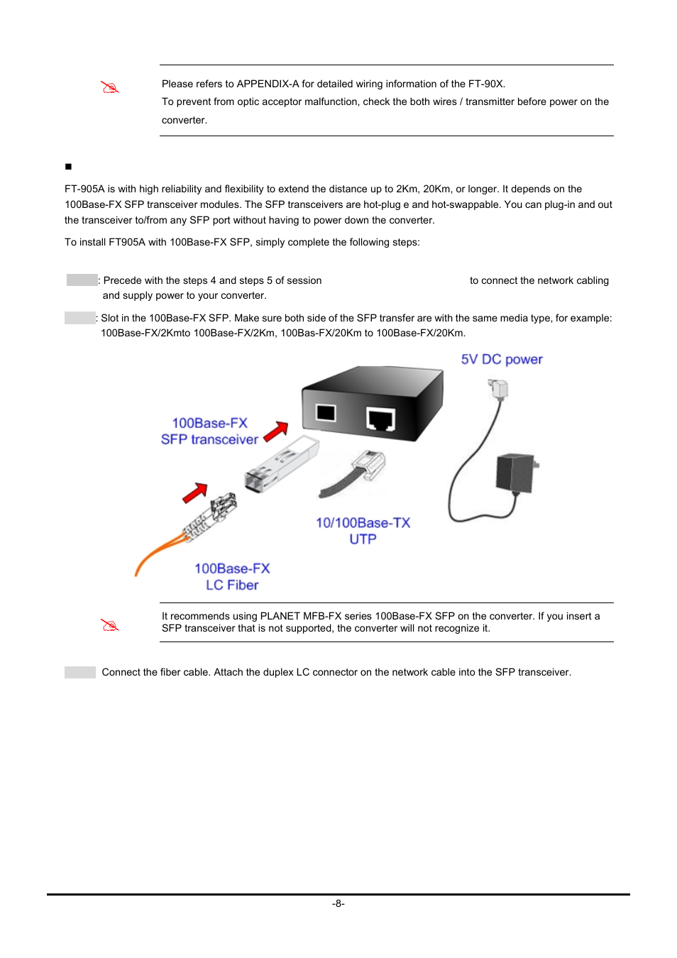 Planet Technology FT-90X FT-906A20 User Manual | Page 11 / 40