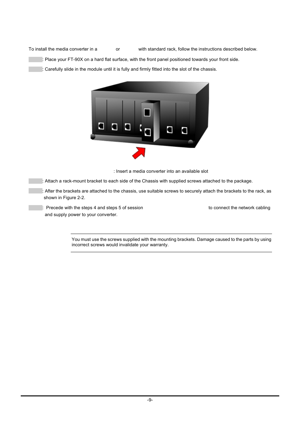 2 chassis installation and rack mounting | Planet Technology FT-90X FT-906A20 User Manual | Page 12 / 40