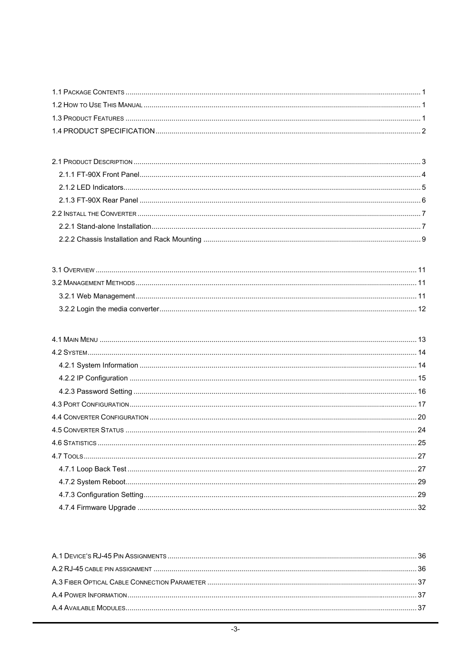 Planet Technology FT-90X FT-906A20 User Manual | Page 3 / 40