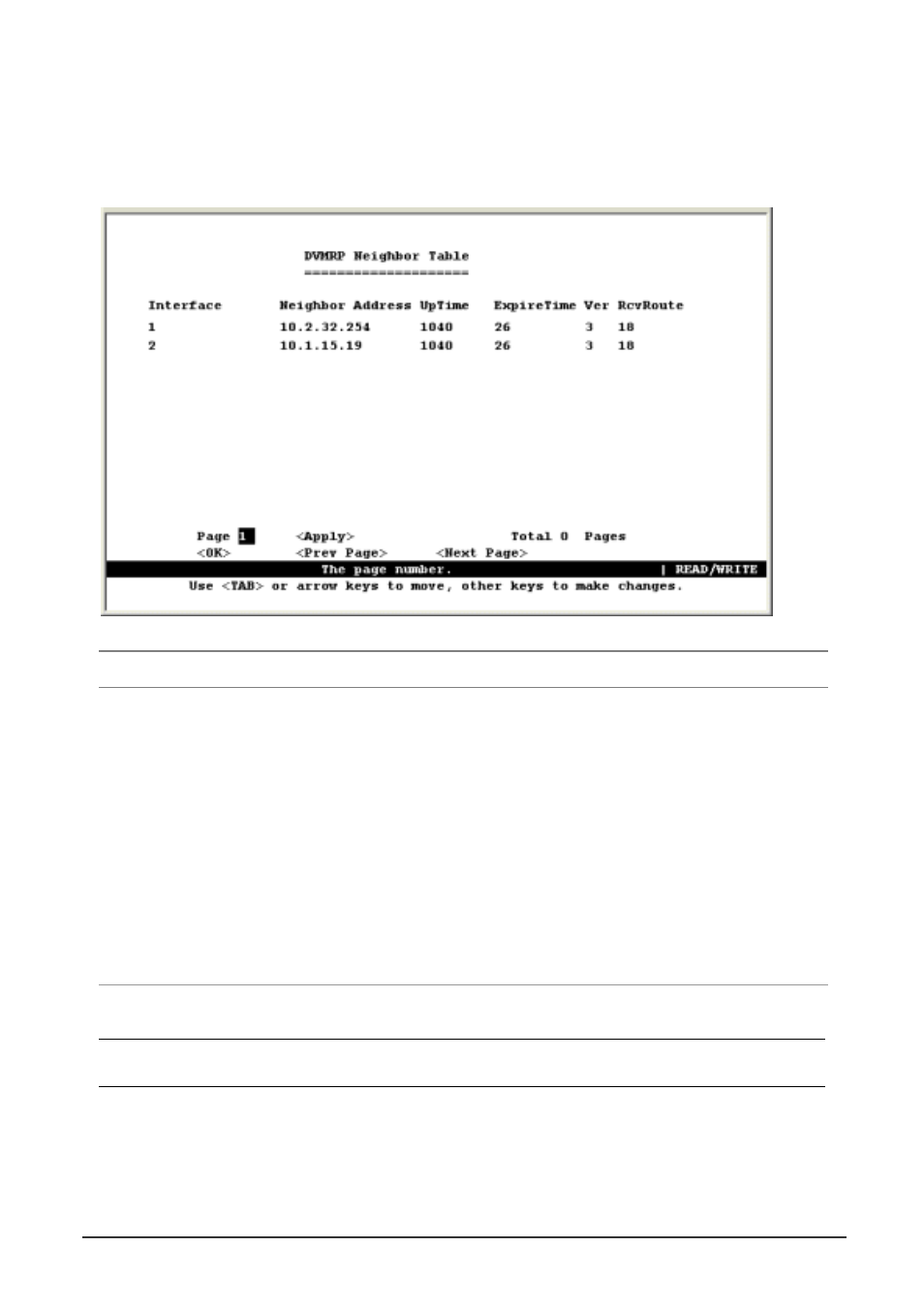 4 displaying the dvmrp neighbor table | Planet Technology WGS3-404 User Manual | Page 129 / 267