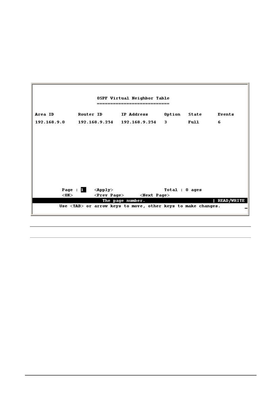 4 displaying the virtual neighbor table | Planet Technology WGS3-404 User Manual | Page 136 / 267