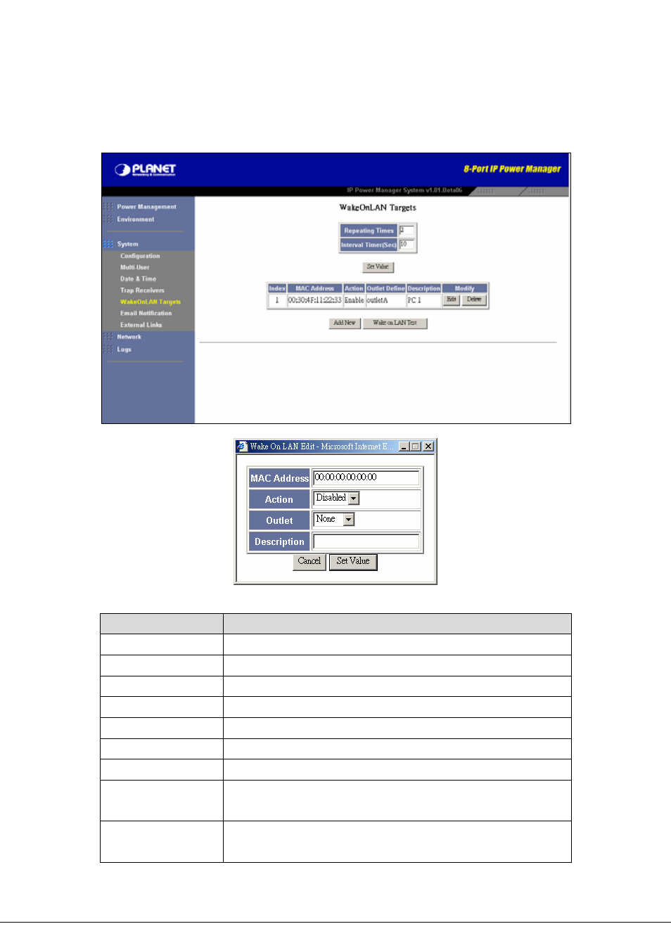 6 wol | Planet Technology 8-Port IP Power Manager IPM-8001 User Manual | Page 42 / 58