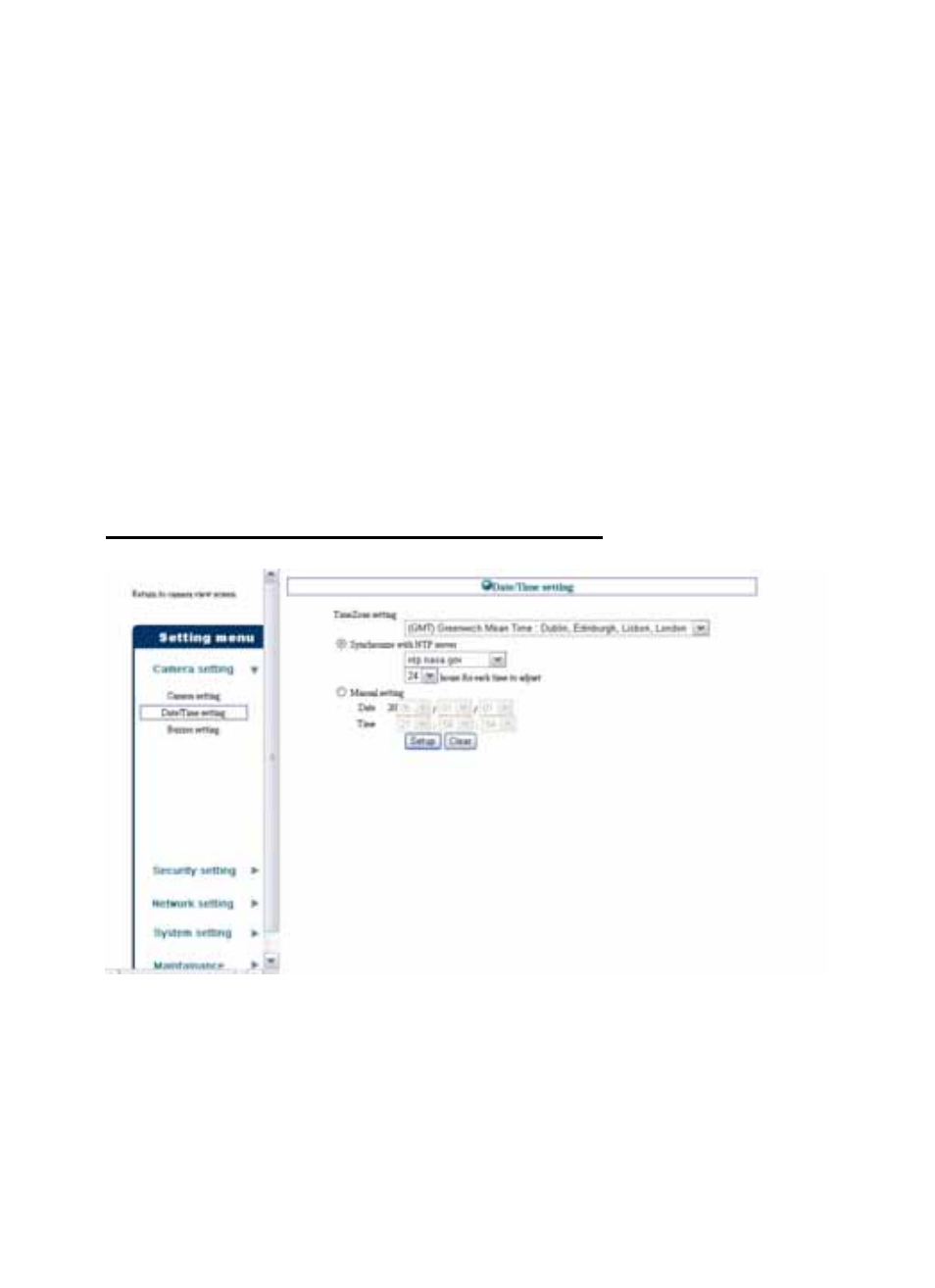 Camera setting > date/time setting | Planet Technology ICA-210W User Manual | Page 34 / 101