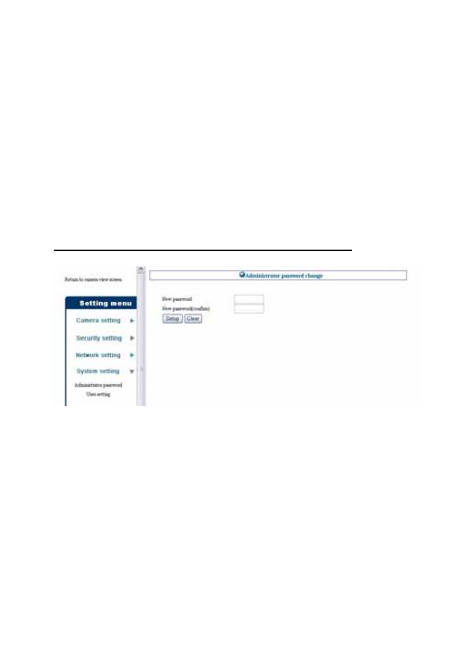 System setting, System setting > administrator password | Planet Technology ICA-210W User Manual | Page 46 / 101