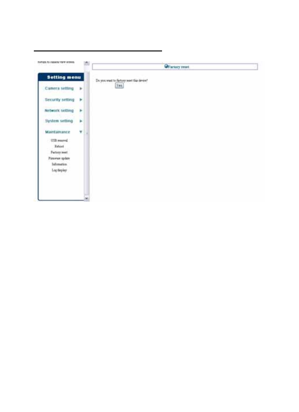 Maintenance > factory reset | Planet Technology ICA-210W User Manual | Page 51 / 101