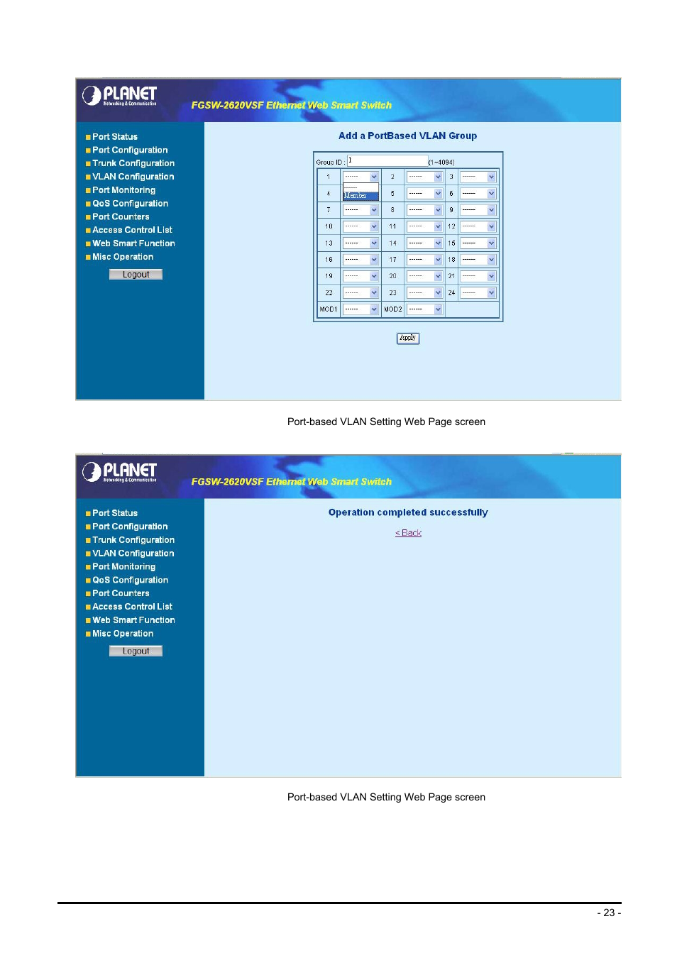 Planet Technology FGSW-2624SF User Manual | Page 23 / 89