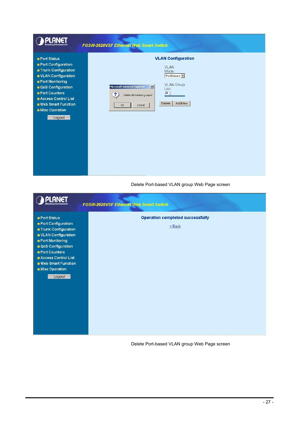 Planet Technology FGSW-2624SF User Manual | Page 27 / 89