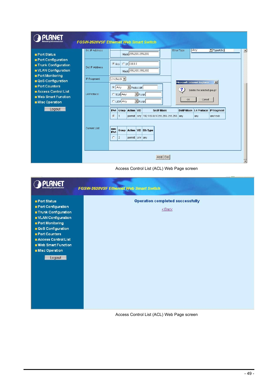 Planet Technology FGSW-2624SF User Manual | Page 49 / 89