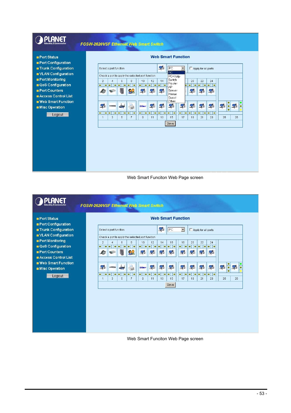 Planet Technology FGSW-2624SF User Manual | Page 53 / 89