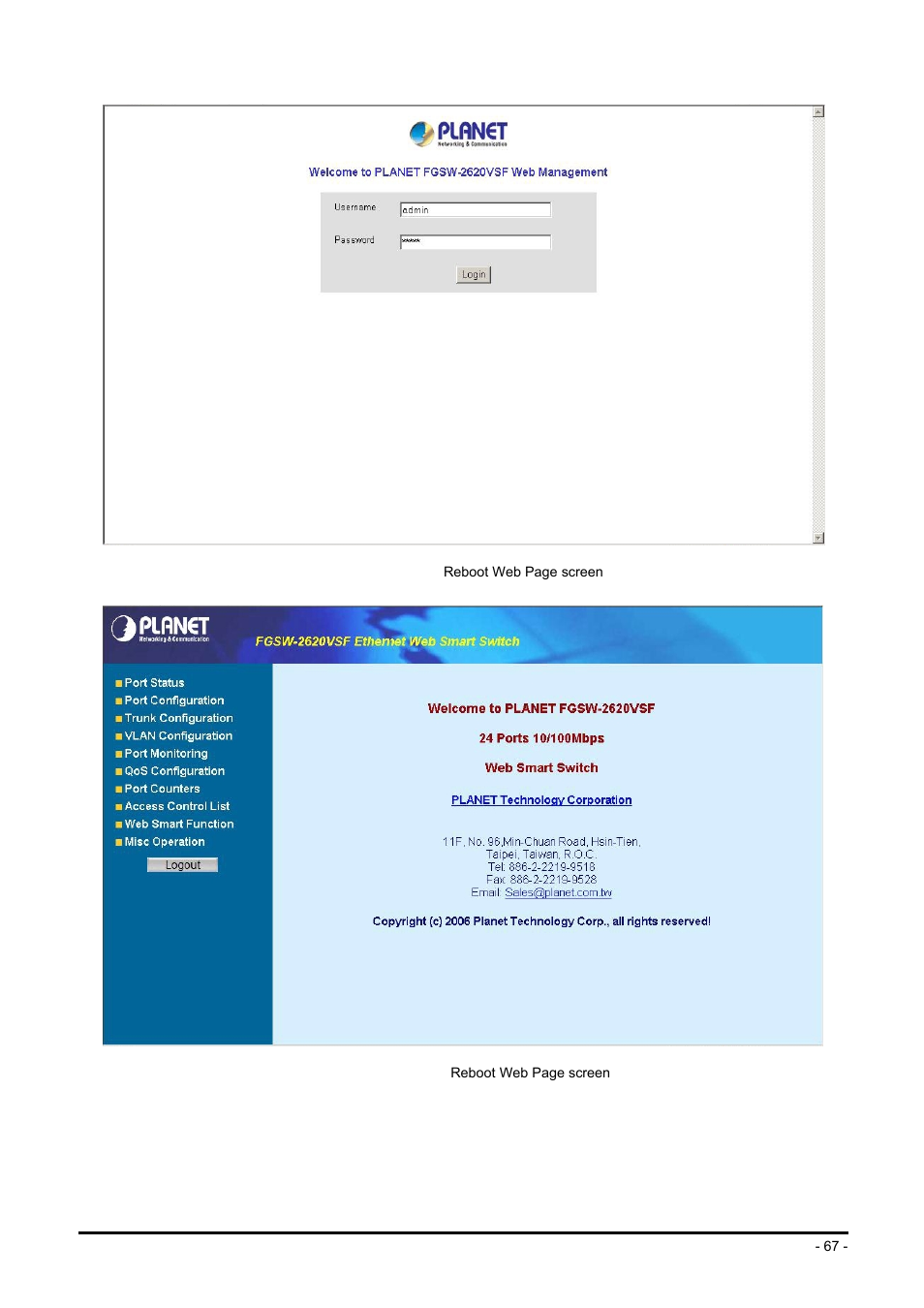 Planet Technology FGSW-2624SF User Manual | Page 67 / 89