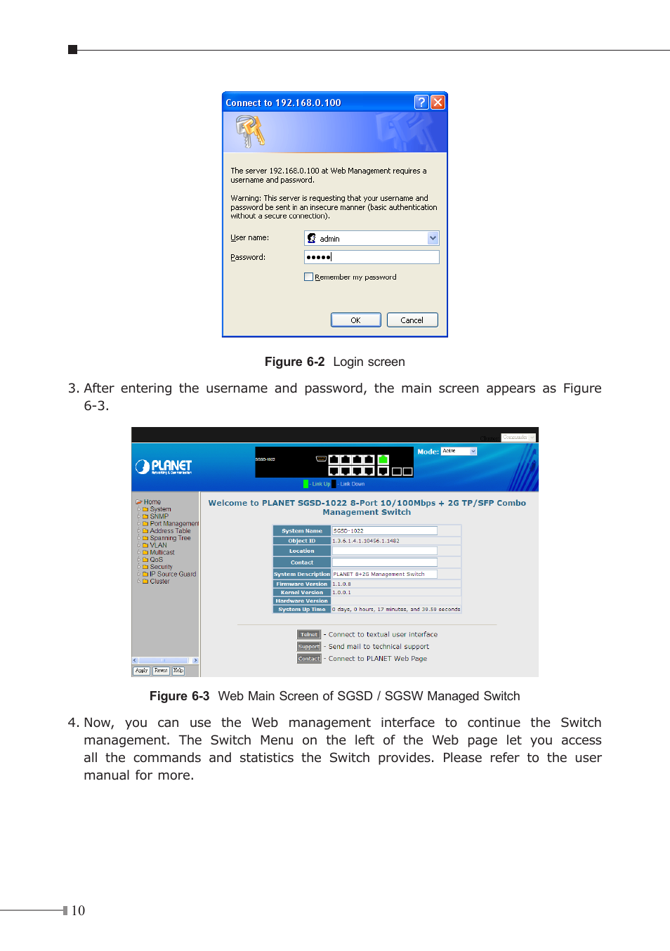 Planet Technology SGSW-2840 User Manual | Page 10 / 12