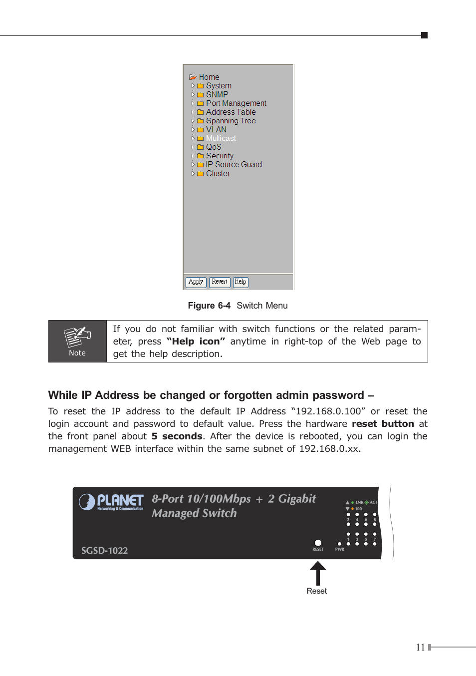 Planet Technology SGSW-2840 User Manual | Page 11 / 12