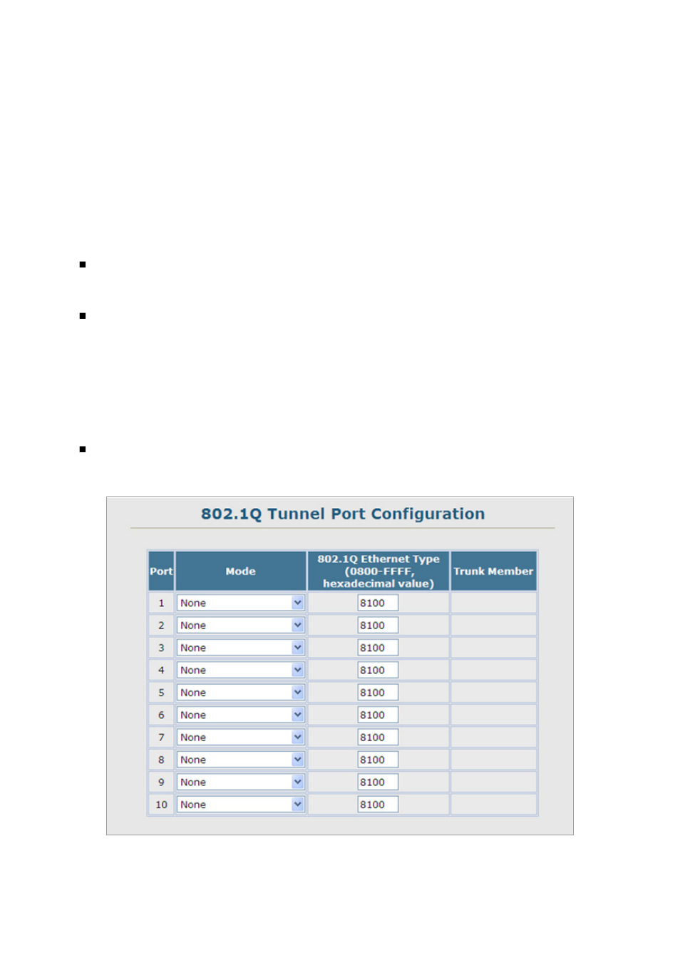 2 802.1q tunnel port configuration | Planet Technology SGSD-1022 User Manual | Page 192 / 688