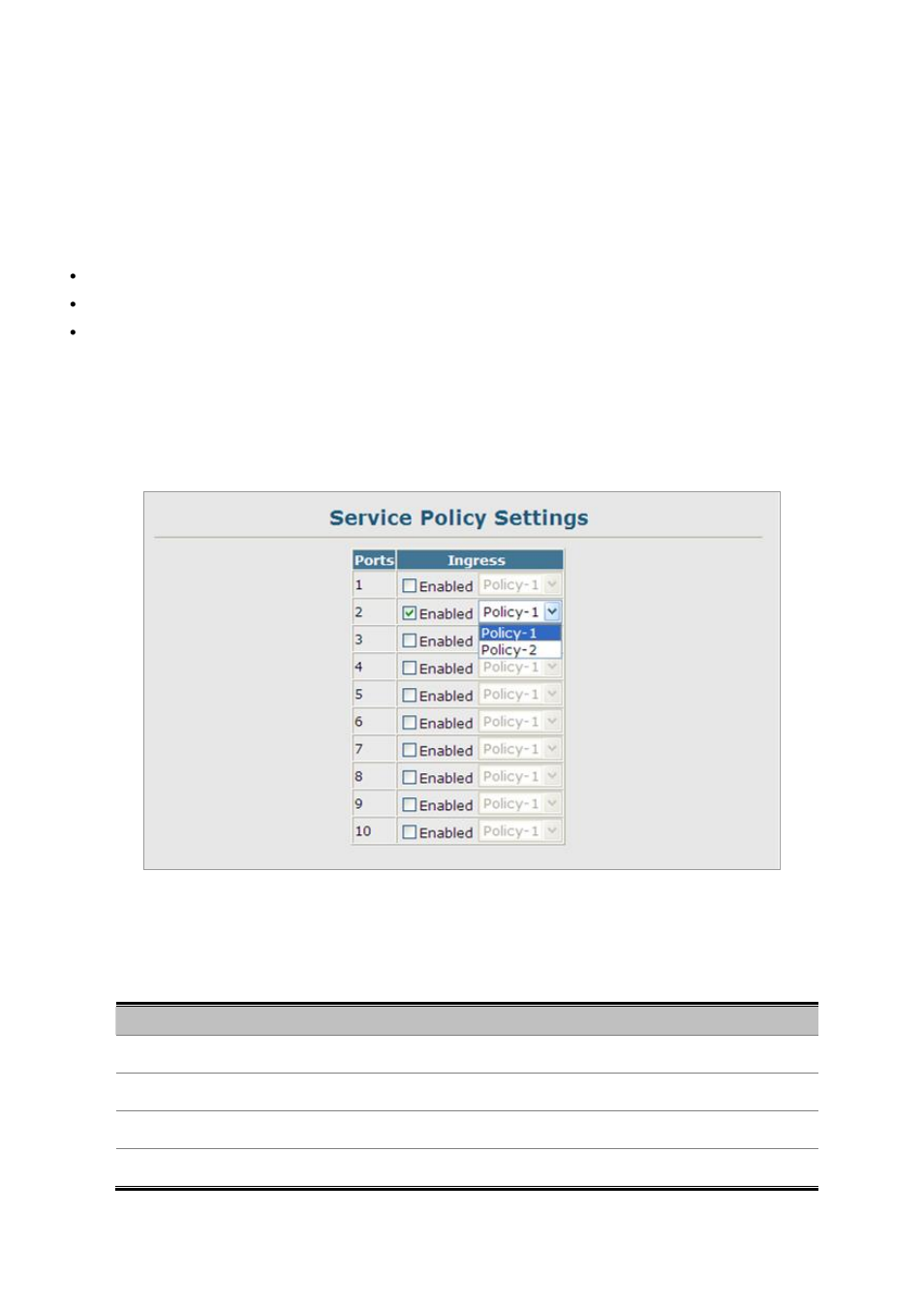 3 service policy | Planet Technology SGSD-1022 User Manual | Page 249 / 688